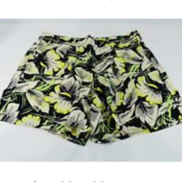 Colourful French Connection Hot House Drape Pleated Tropical Print Shorts - Picture 10 of 11